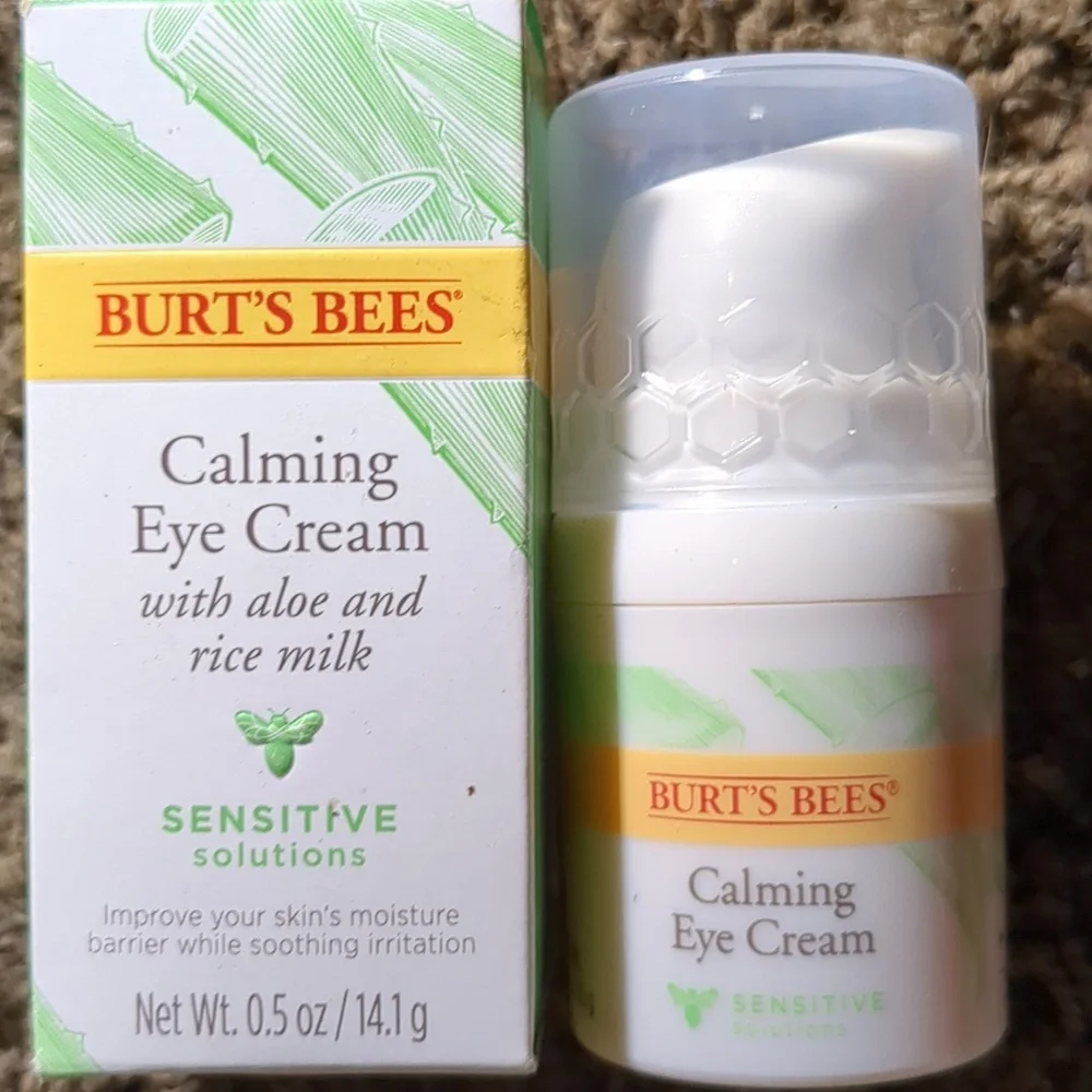 Burt's Bees Sensitive Skin scrub eye cream serum cleanser towelettes lip balm